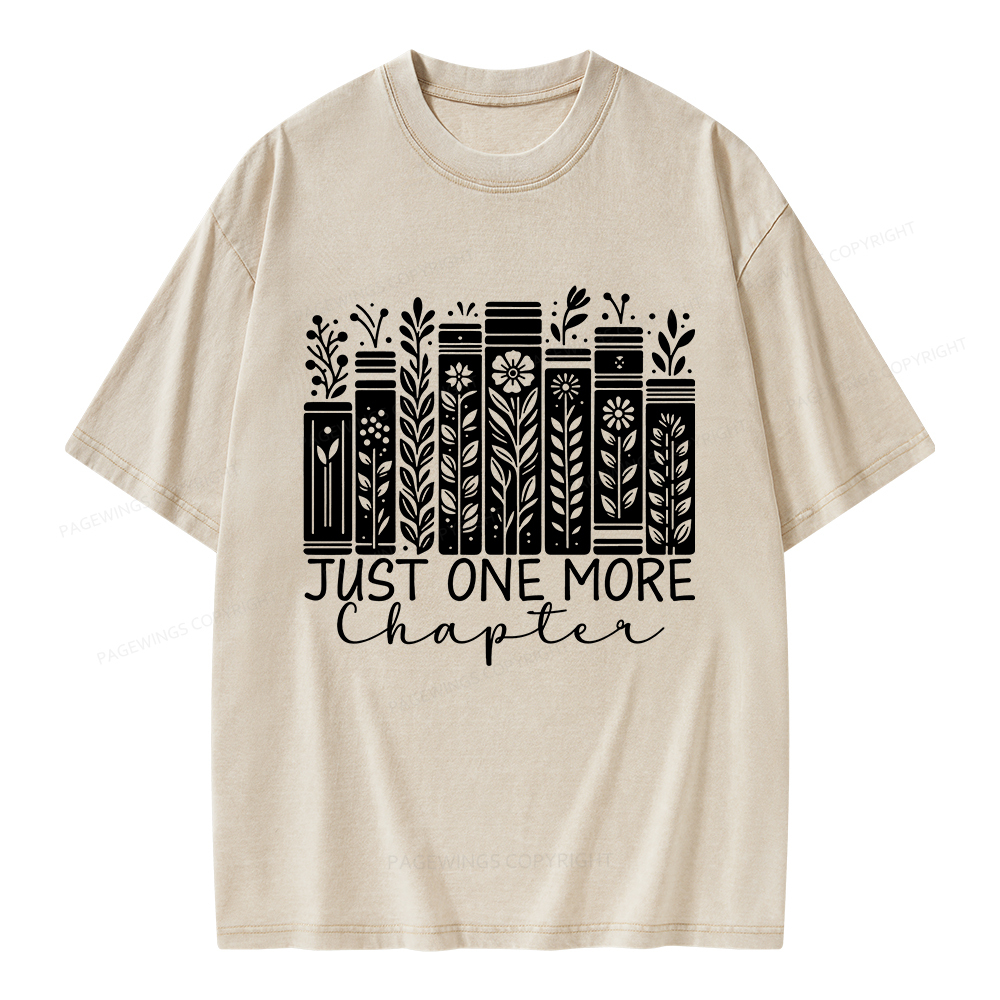 Pagewings Just One More Chapter Unisex Washed T-shirt