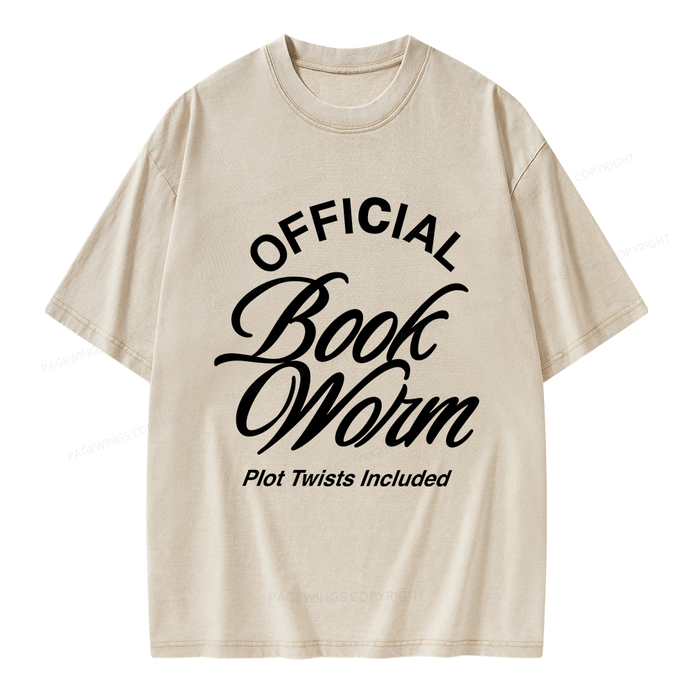 Pagewings Official Bookworm Unisex Washed T-shirt