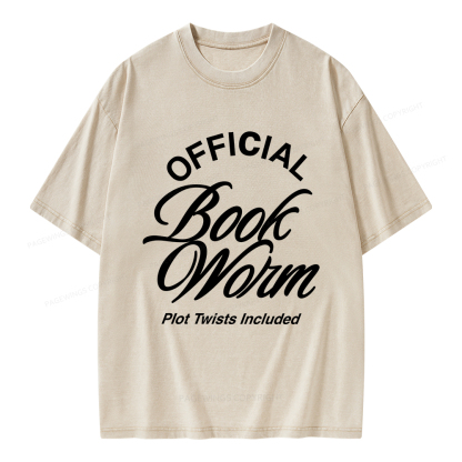 Pagewings Official Bookworm Unisex Washed T-shirt