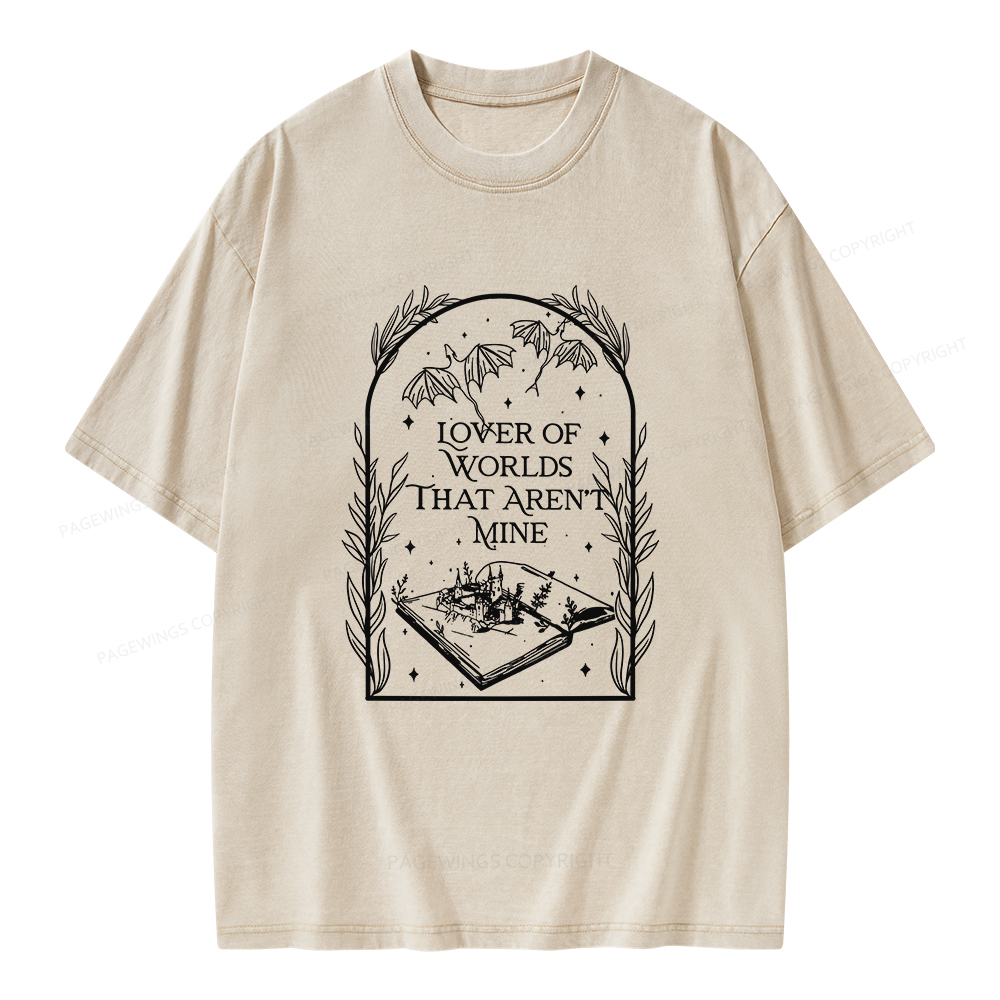 Pagewings Fantasy Reader Unisex Washed T-shirt