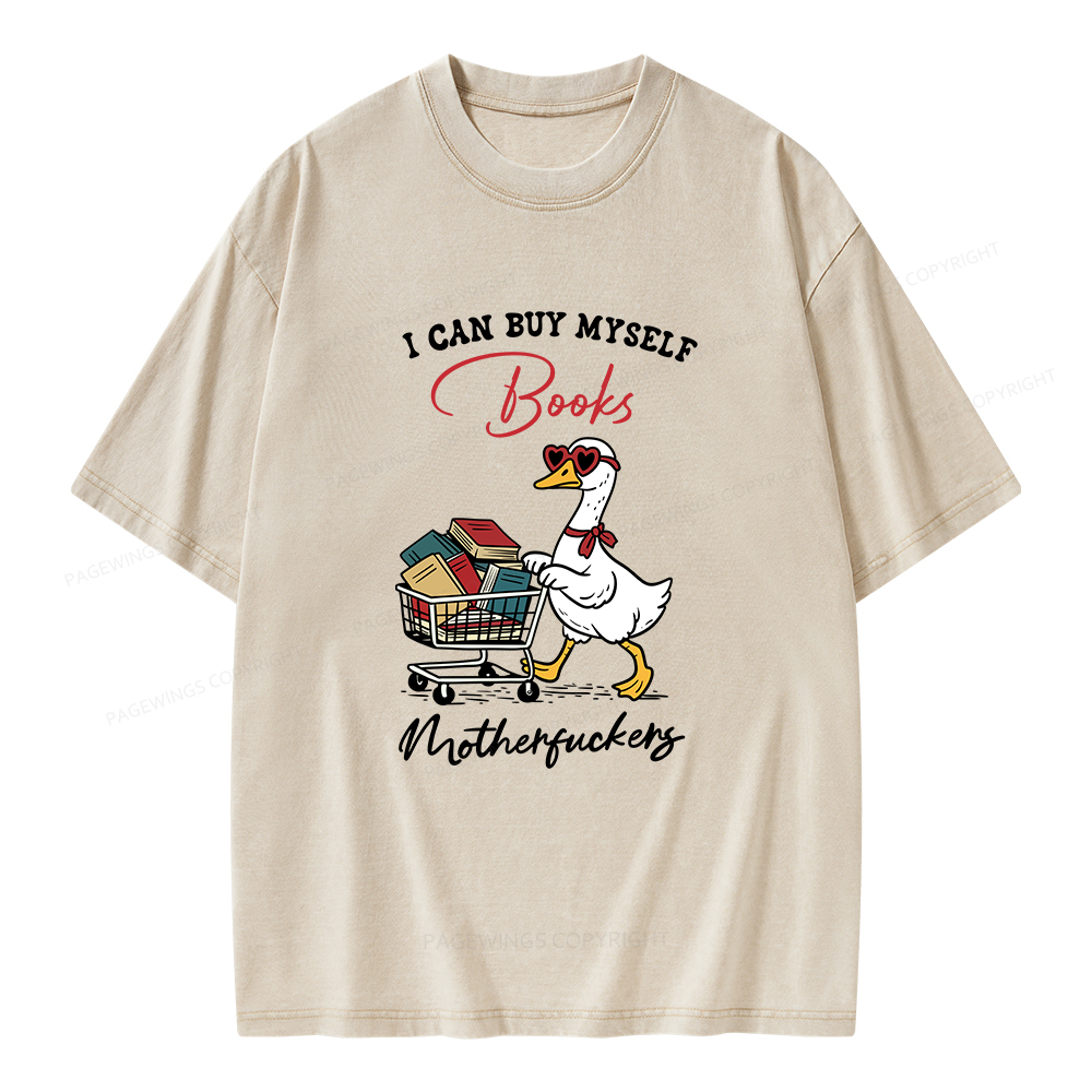 Pagewings I Can Buy Myself Books Unisex Washed T-shirt