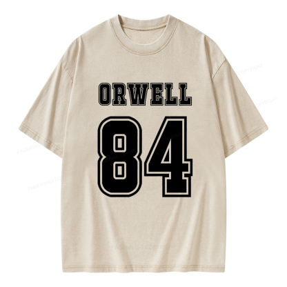 Pagewings Orwell 84 Unisex Washed T-shirt