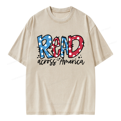 Pagewings Read Across America Unisex Washed T-shirt