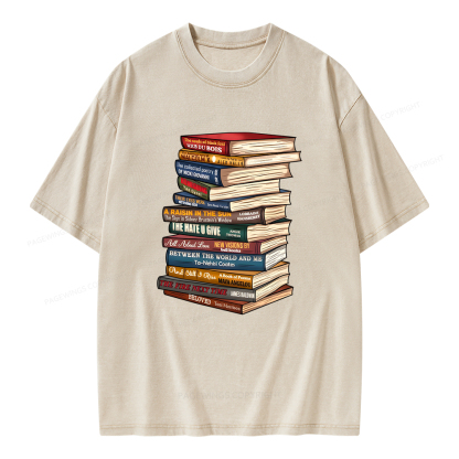 Pagewings Black History Month Books Unisex Washed T-shirt