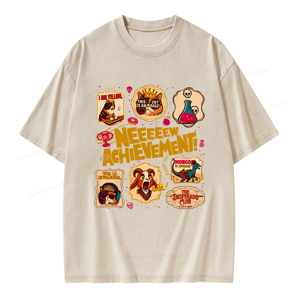 Pagewings New Achievement Unisex Washed T-shirt
