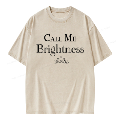 Pagewings Call Me Brightness Unisex Washed T-shirt