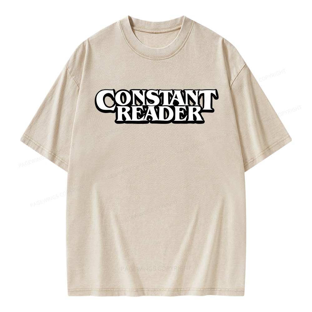 Pagewings Constant Reader Unisex Washed T-shirt