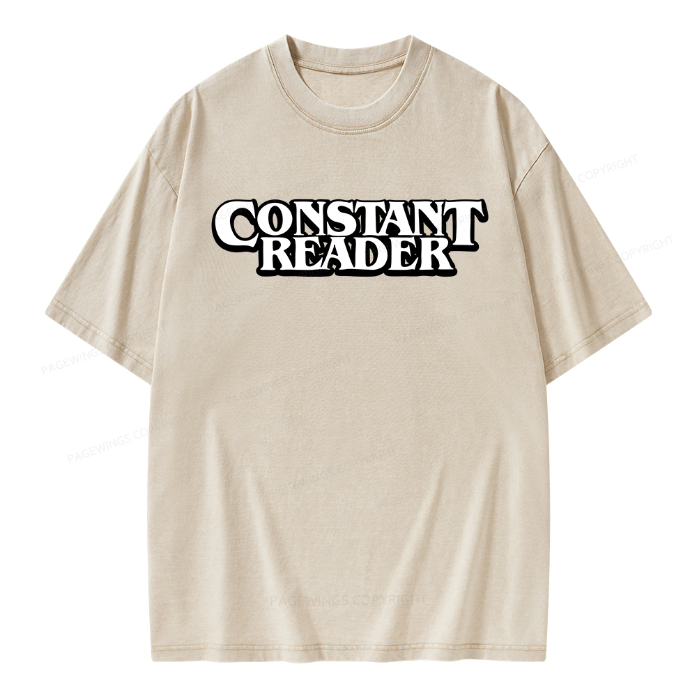 Pagewings Constant Reader Unisex Washed T-shirt