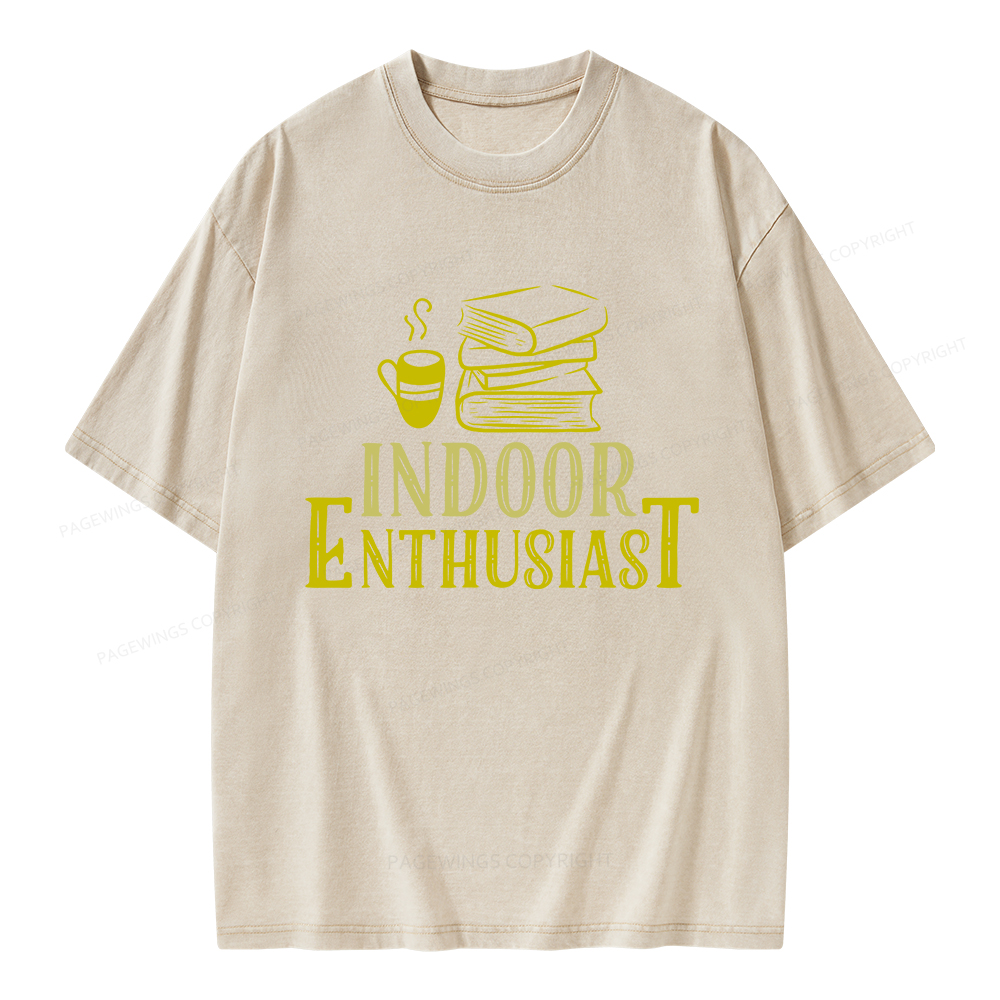 Pagewings Indoor Enthusiast Unisex Washed T-shirt