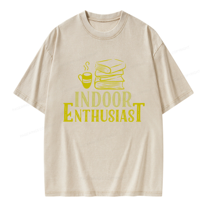 Pagewings Indoor Enthusiast Unisex Washed T-shirt