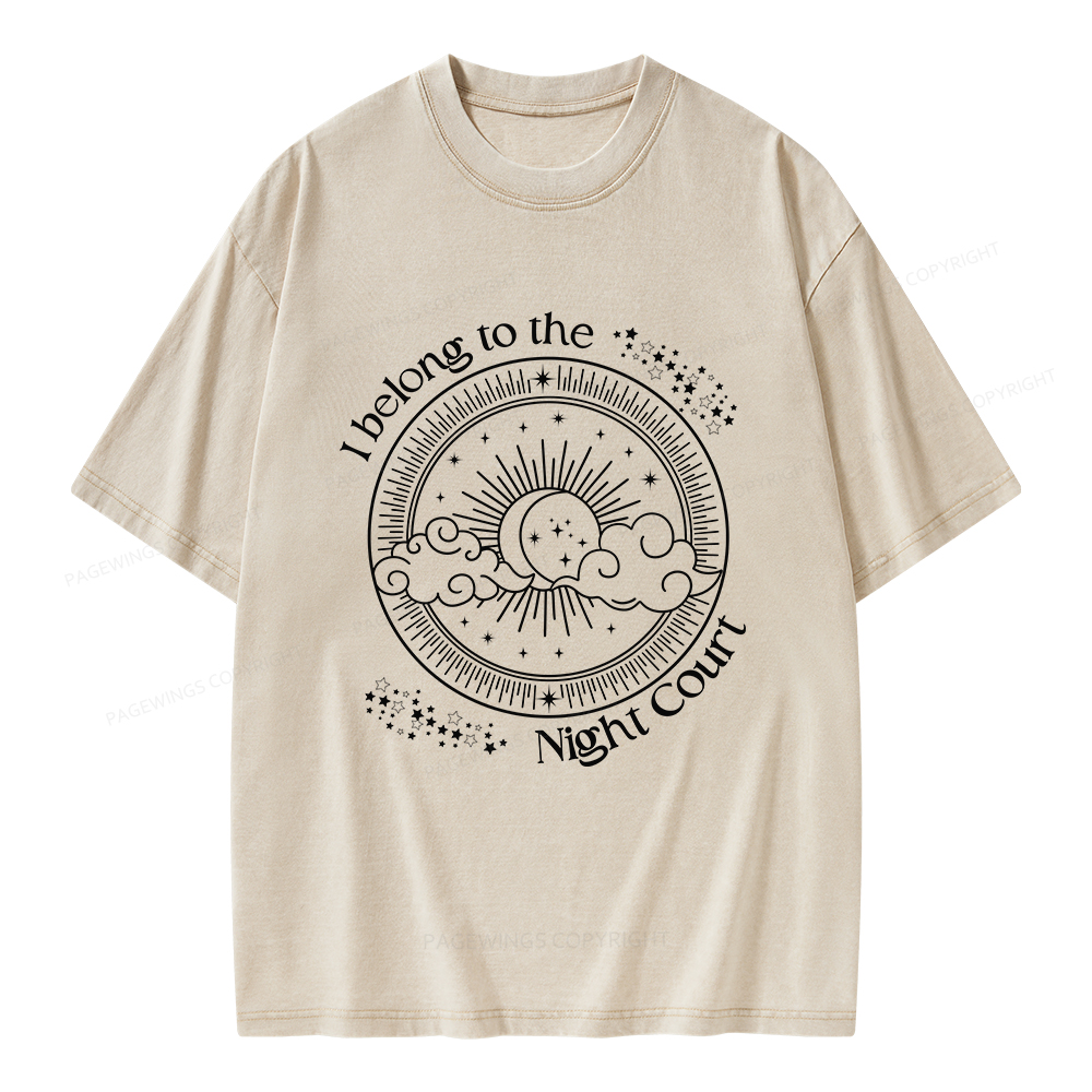 Pagewings I Belong to the Night Court Unisex Washed T-shirt