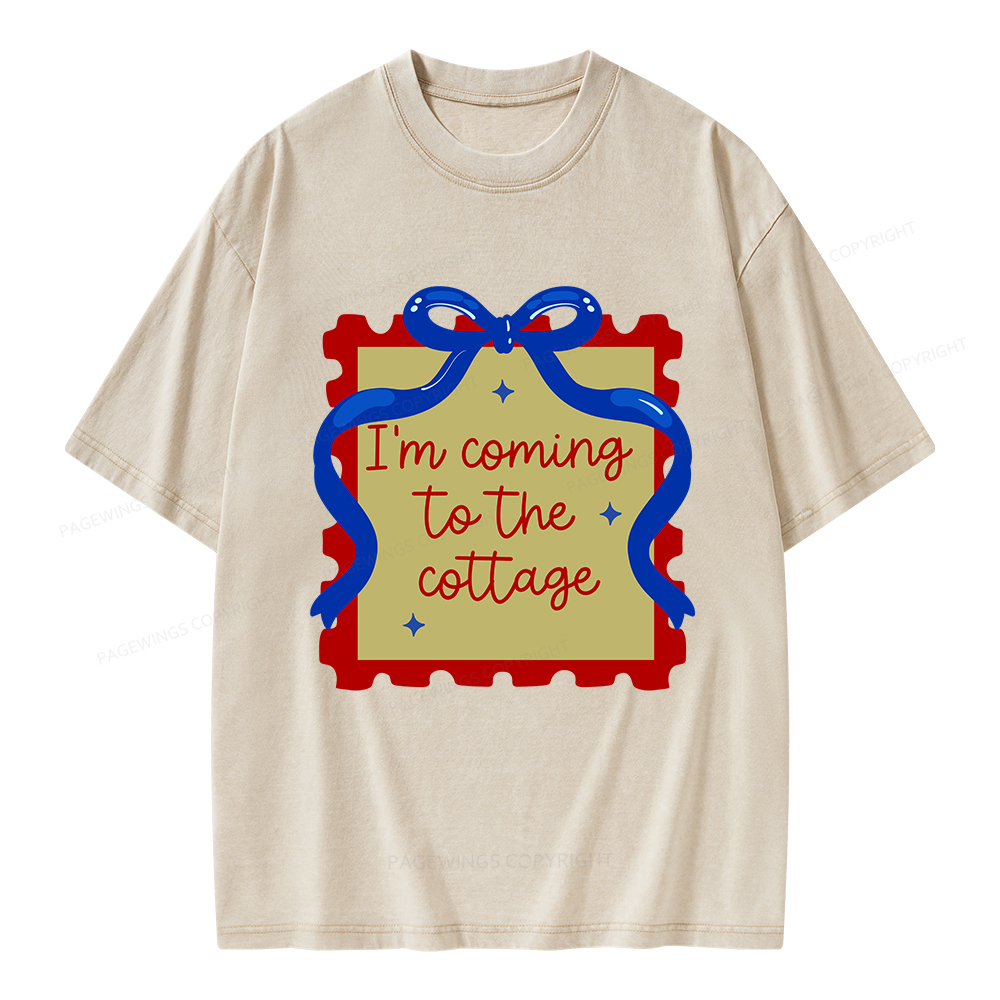 Pagewings I'm Coming To The Cottage Unisex Washed T-shirt