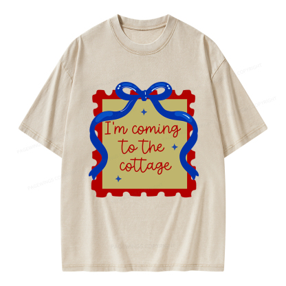 Pagewings I'm Coming To The Cottage Unisex Washed T-shirt