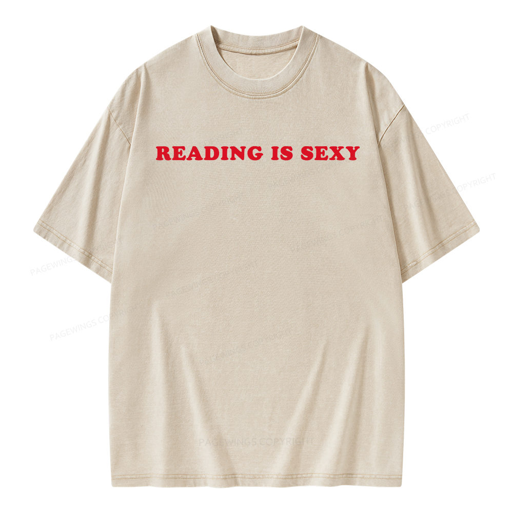 Pagewings Reading Is Sexy Unisex Washed T-shirt