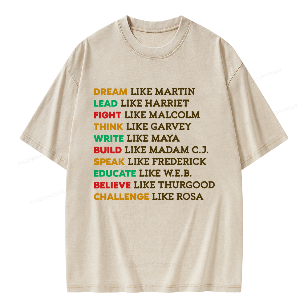 Pagewings Black History Unisex Washed T-shirt