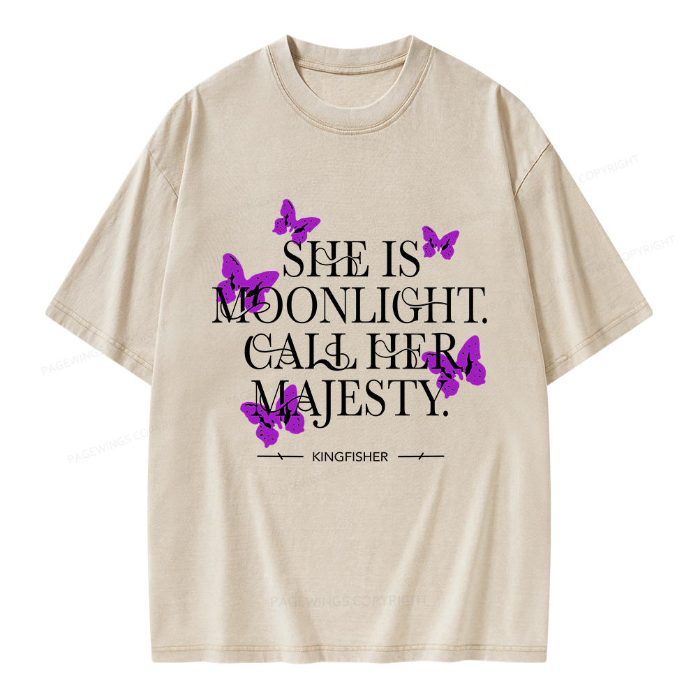 Pagewings She Is Moonlight Unisex Washed T-shirt