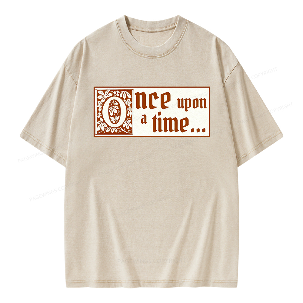 Pagewings Once Upon A Time Unisex Washed T-shirt