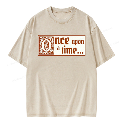 Pagewings Once Upon A Time Unisex Washed T-shirt