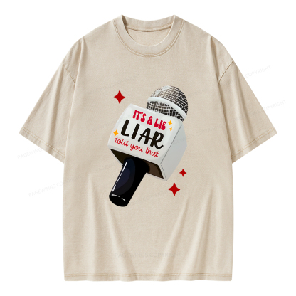 Pagewings It's A Lie Liar Told You That Unisex Washed T-shirt