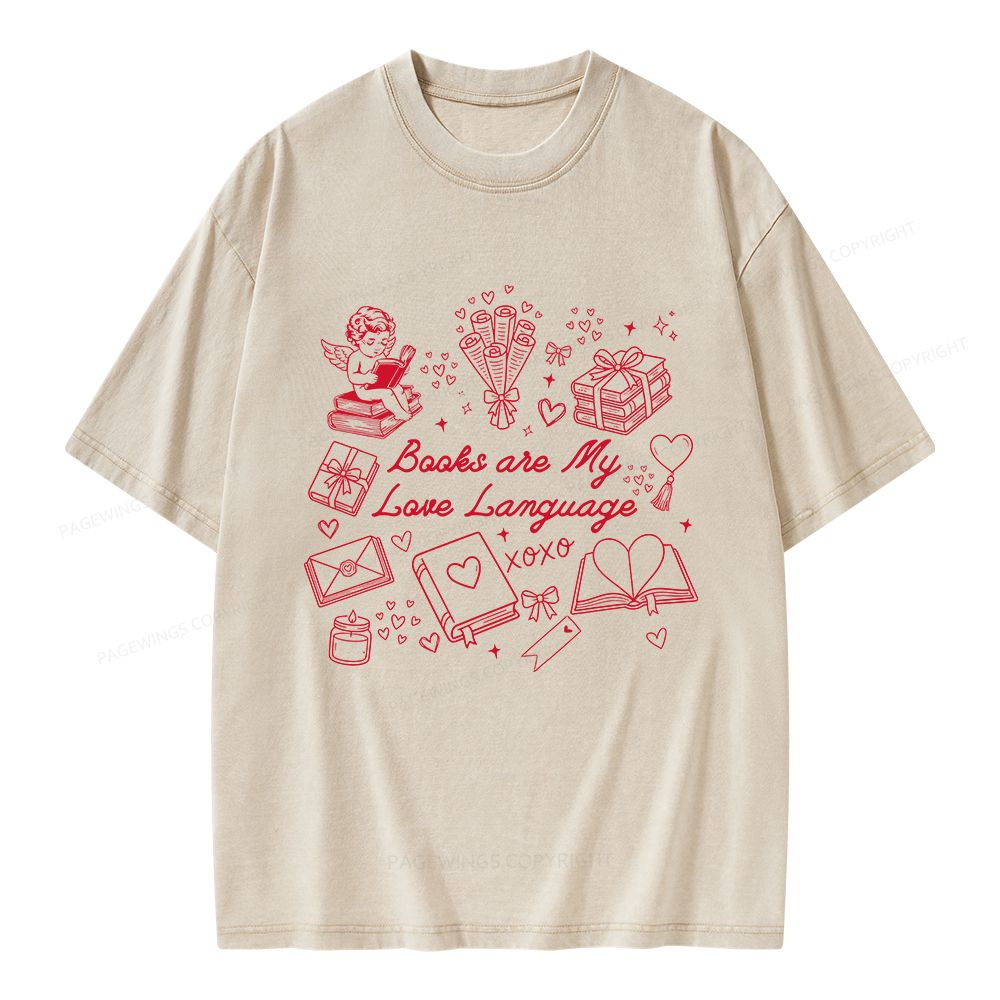Pagewings Romance Bookish Unisex Washed T-shirt