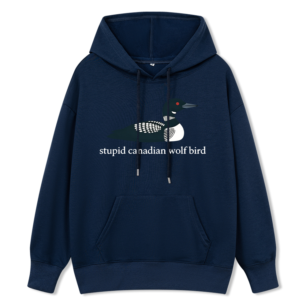 Pagewings Stupid Canadian Wolf Bird Unisex Classic Hoodie
