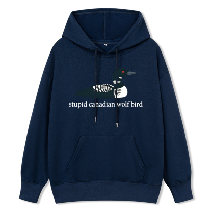 Pagewings Stupid Canadian Wolf Bird Unisex Classic Hoodie