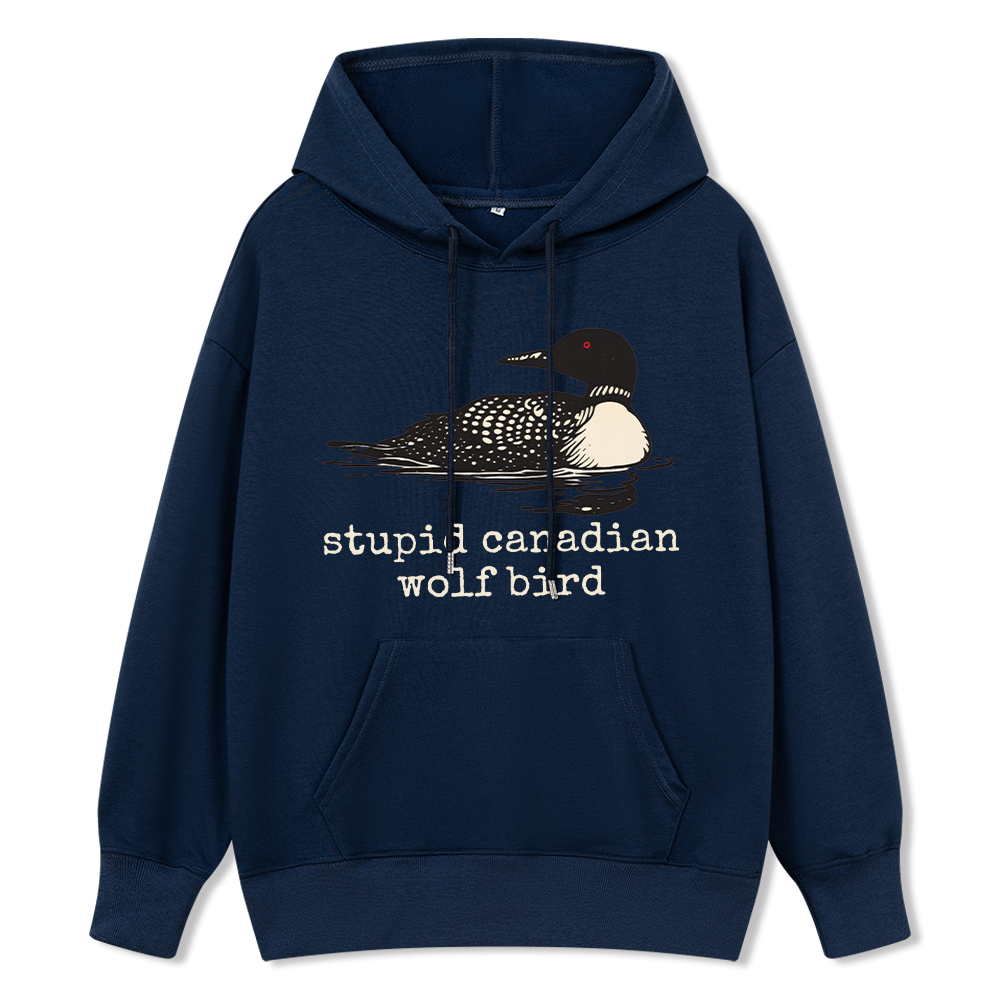Pagewings Stupid Canadian Wolf Bird Unisex Classic Hoodie