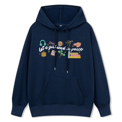 Pagewings Let a Girl Read in Peace Unisex Classic Hoodie