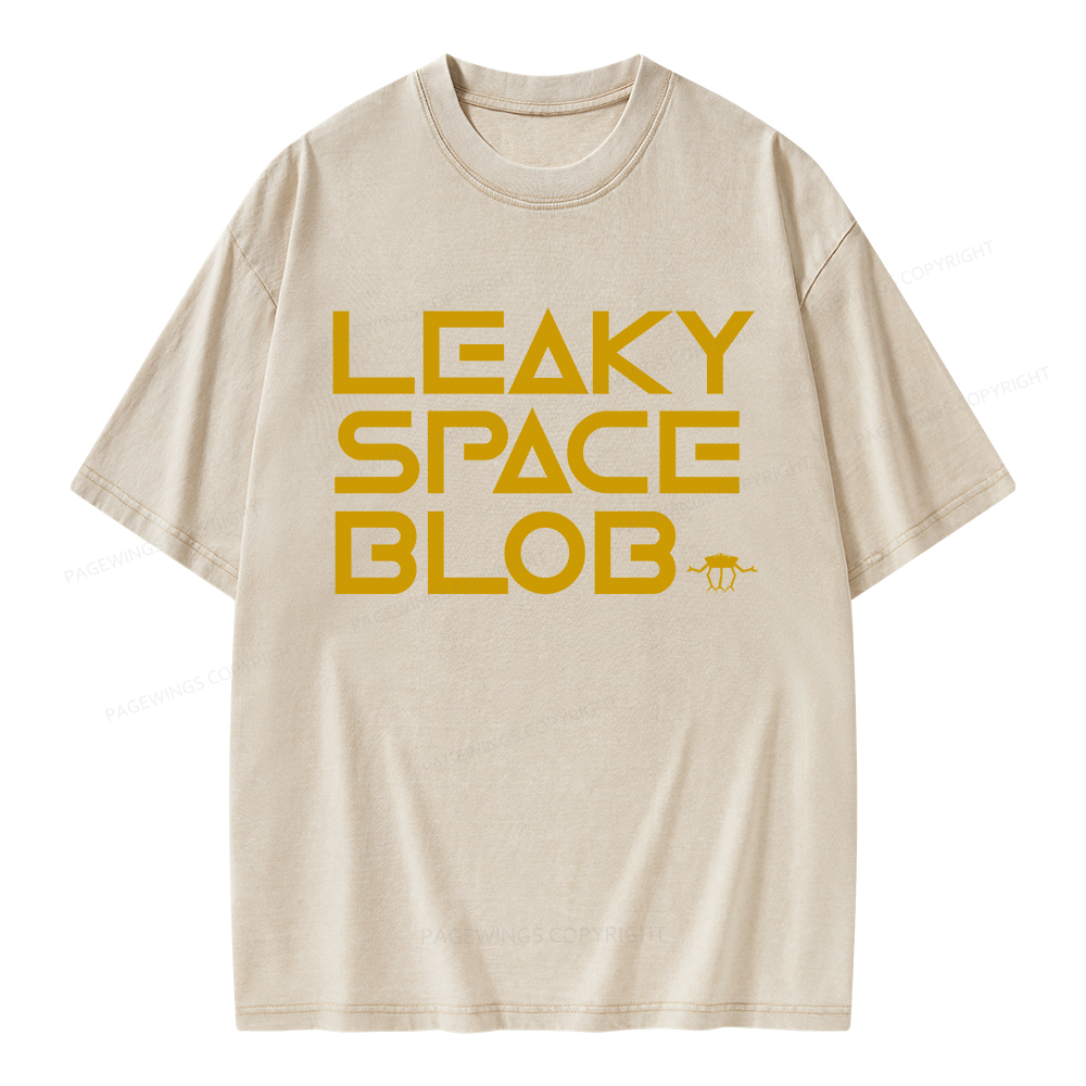 Pagewings Leaky Space Blob Unisex Washed T-shirt
