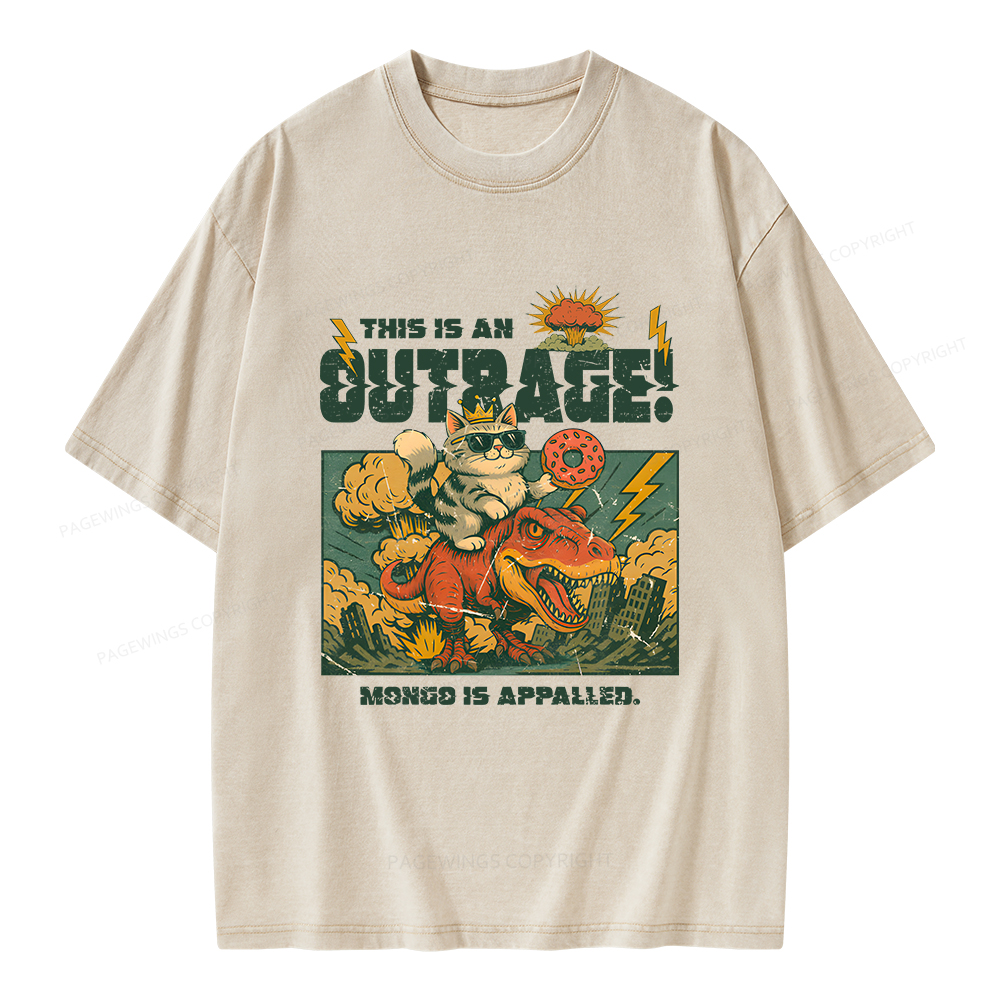 Pagewings This Is An Outrage Unisex Washed T-shirt