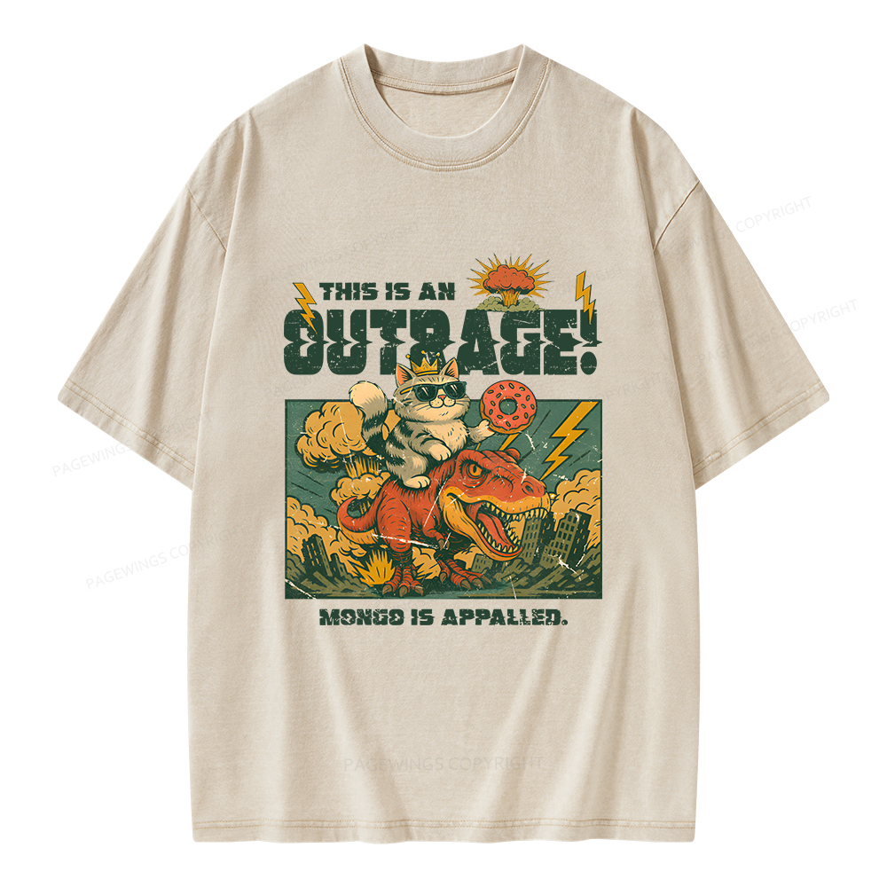 Pagewings This Is An Outrage Unisex Washed T-shirt