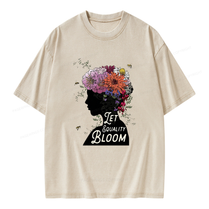 Pagewings Let Equality Bloom Unisex Washed T-shirt