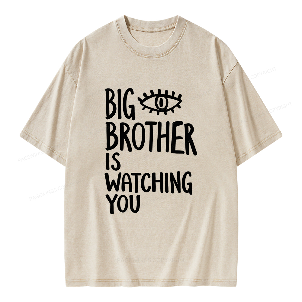 Pagewings Big Brother Is Watching You Unisex Washed T-shirt