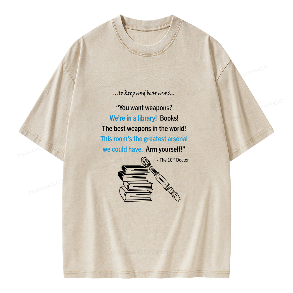 Pagewings We're In A Library Unisex Washed T-shirt