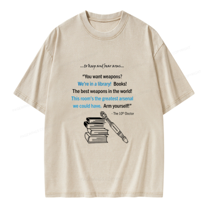 Pagewings We're In A Library Unisex Washed T-shirt