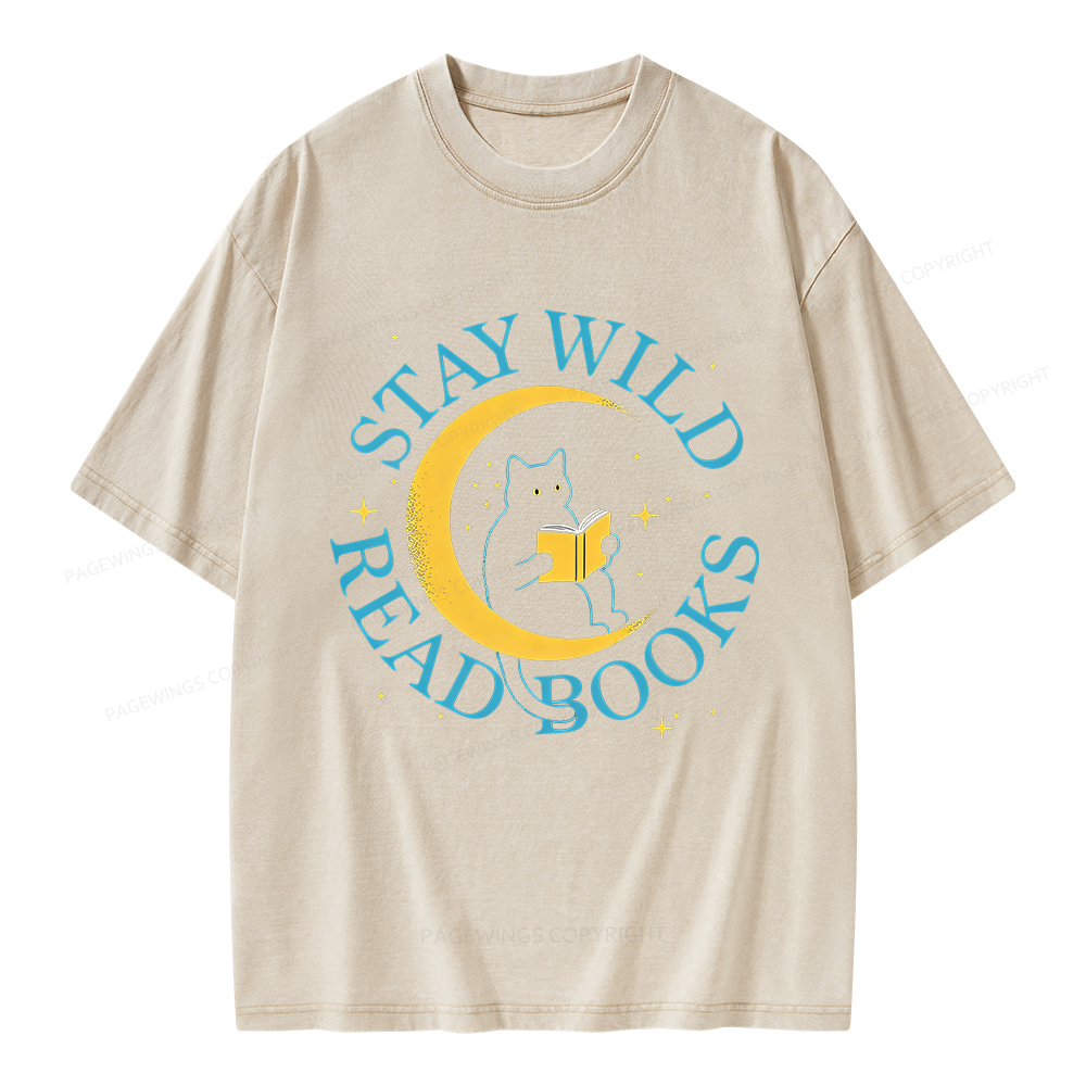 Pagewings Read Books Unisex Washed T-shirt