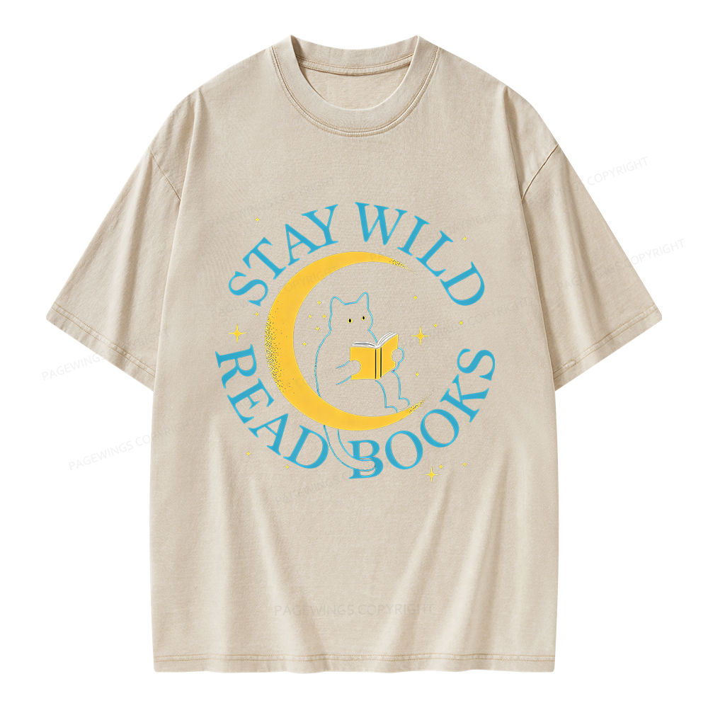 Pagewings Read Books Unisex Washed T-shirt