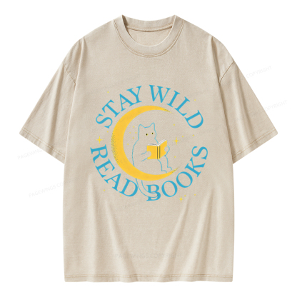 Pagewings Read Books Unisex Washed T-shirt