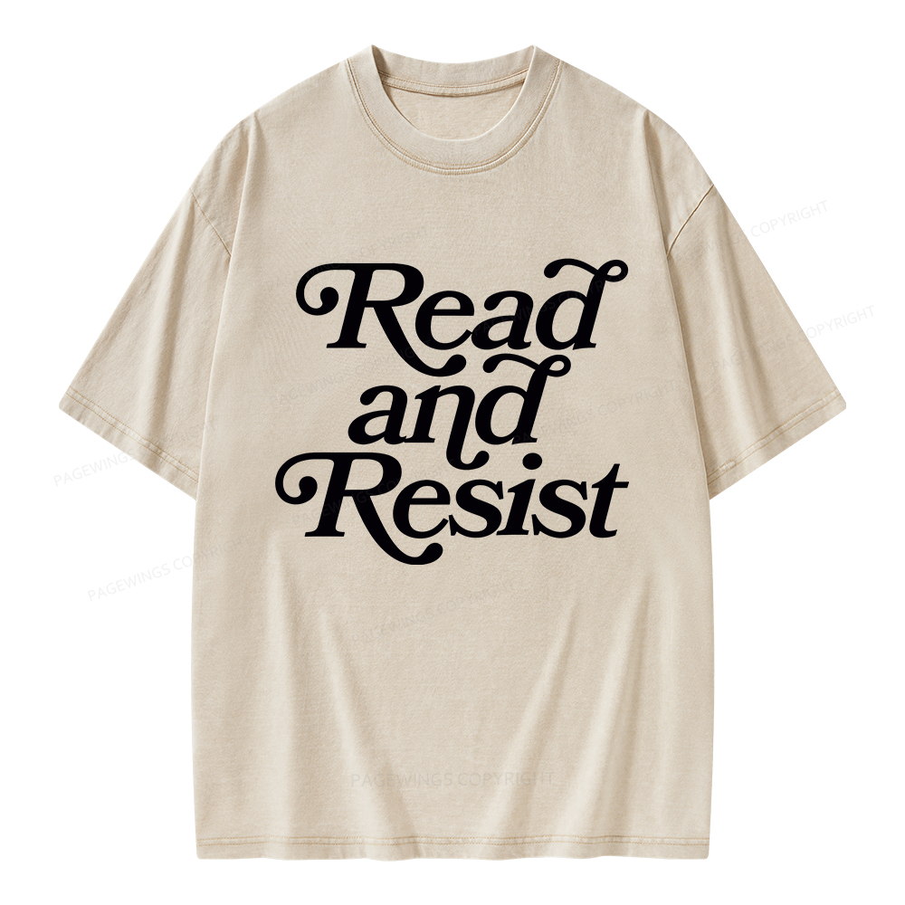 Pagewings Read and Resist  Unisex Washed T-shirt