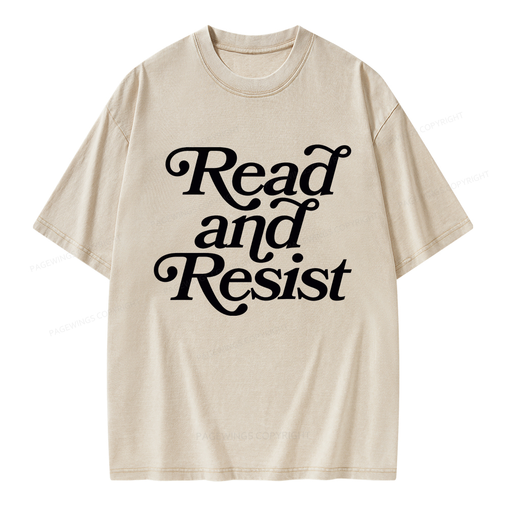 Pagewings Read and Resist  Unisex Washed T-shirt