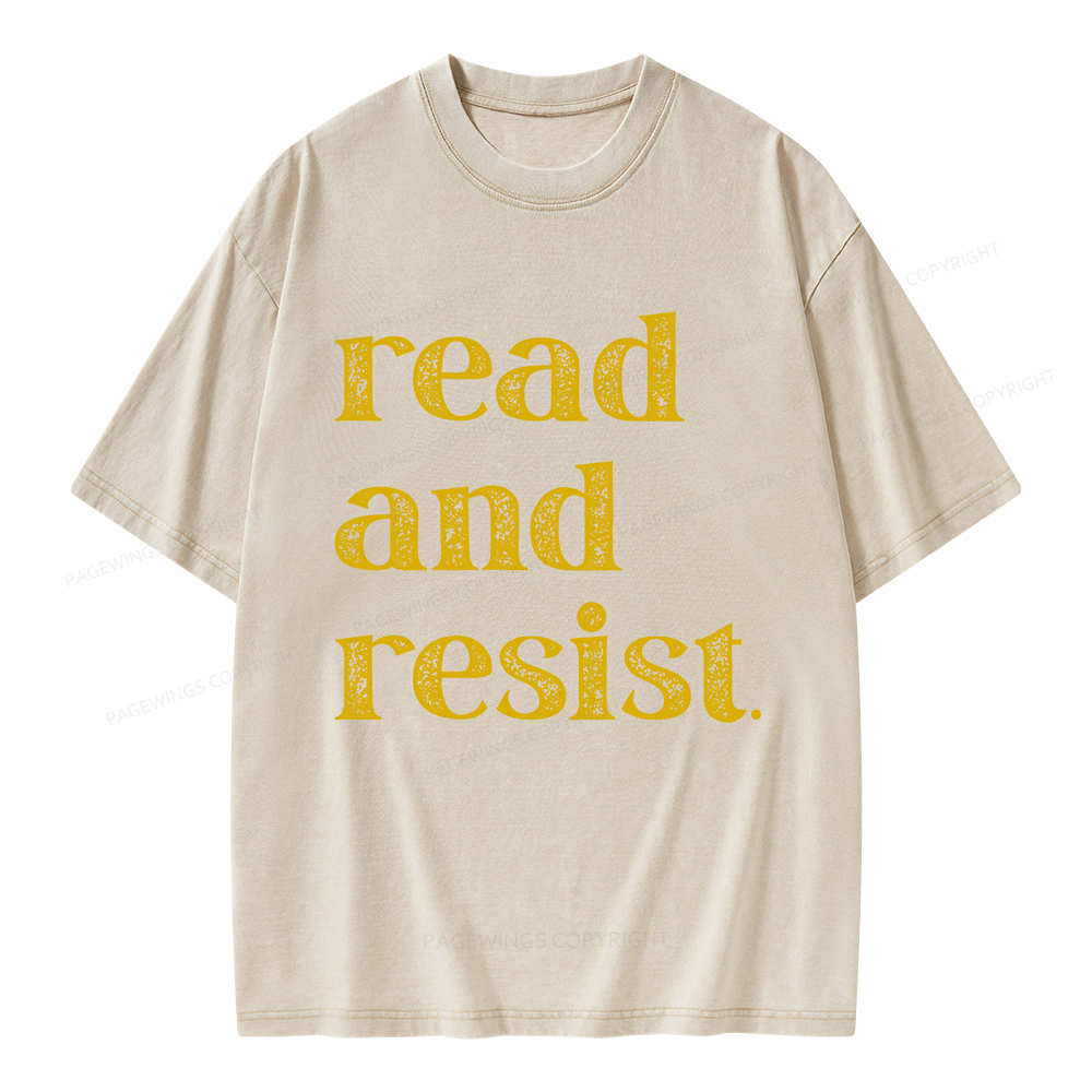 Pagewings Read And Resist Unisex Washed T-shirt