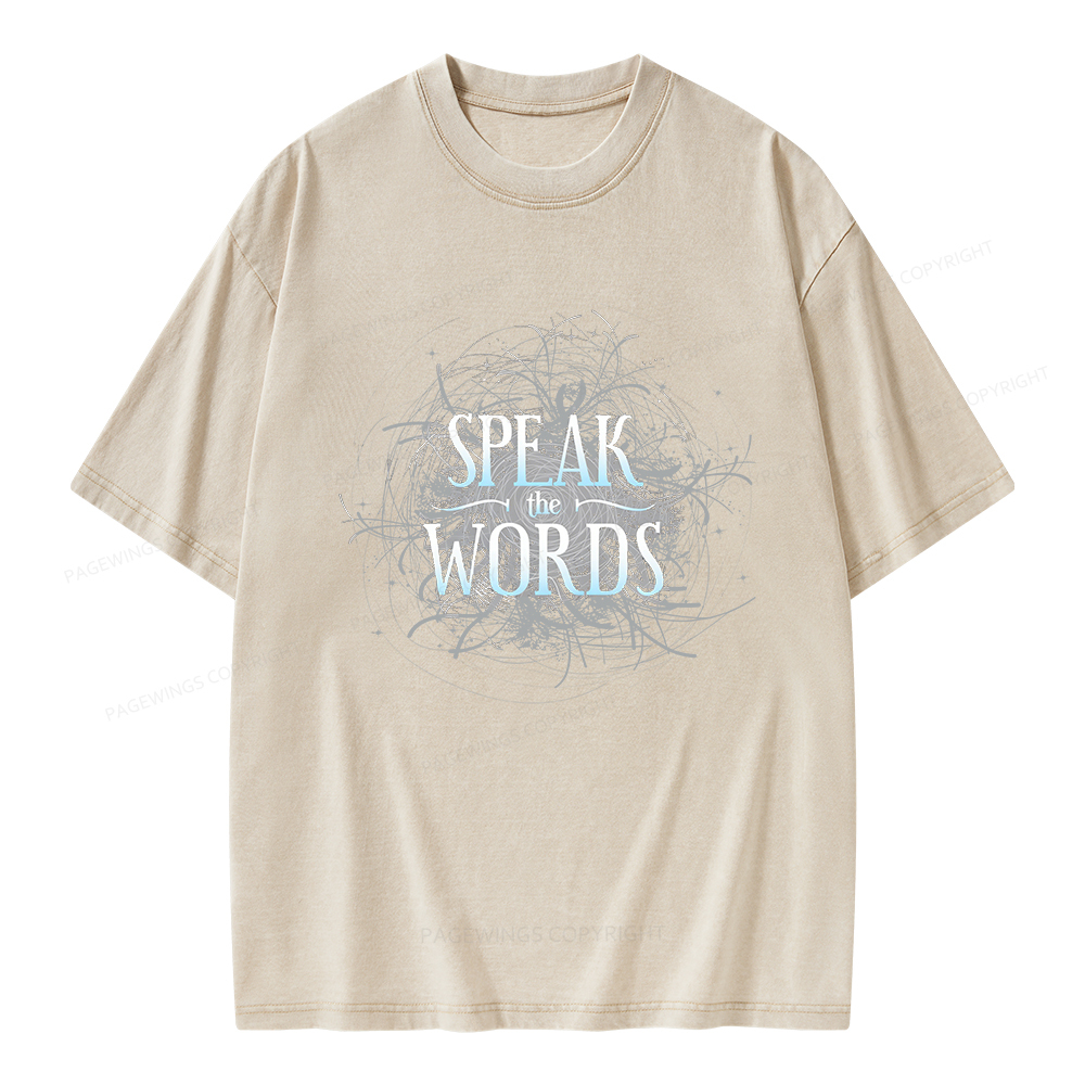 Pagewings Speak The Words Unisex Washed T-shirt