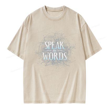 Pagewings Speak The Words Unisex Washed T-shirt