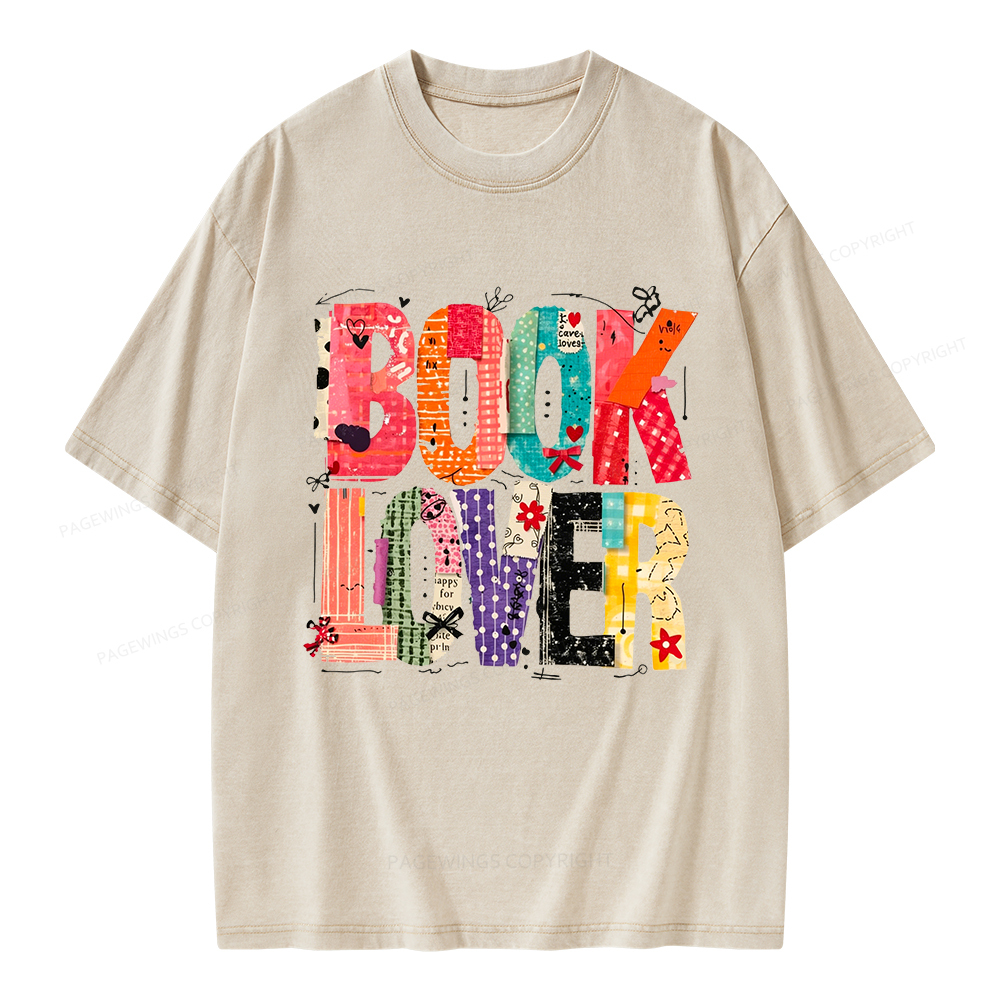 Pagewings Book Lover Unisex Washed T-shirt