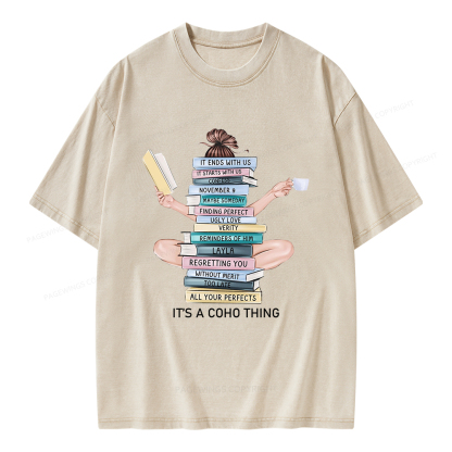 Pagewings Its a CoHo Thing Book Unisex Washed T-shirt