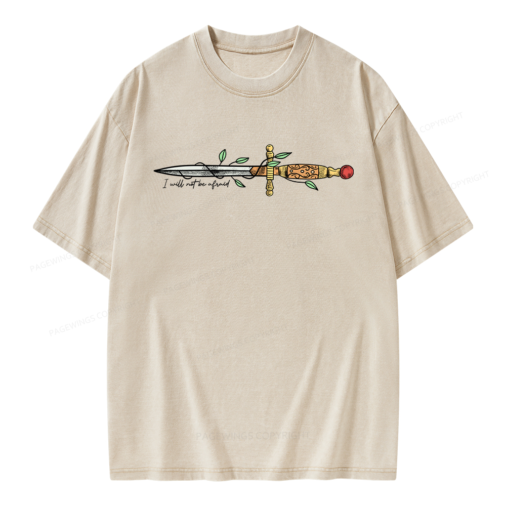 Pagewings I Will Not Be Afraid Unisex Washed T-shirt