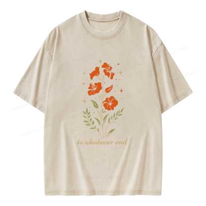 Pagewings Throne of Glass To Whatever End Unisex Washed T-shirt