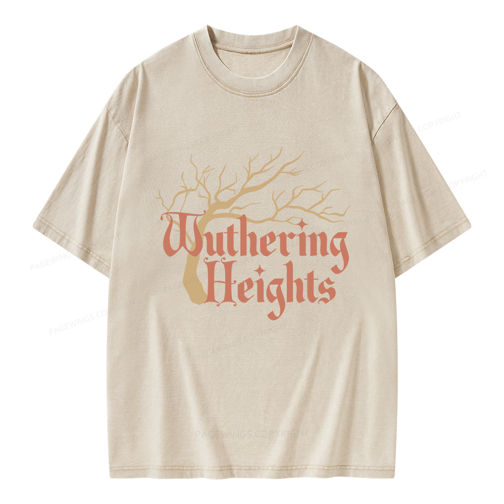 Pagewings Gothic Bookworm Unisex Washed T-shirt