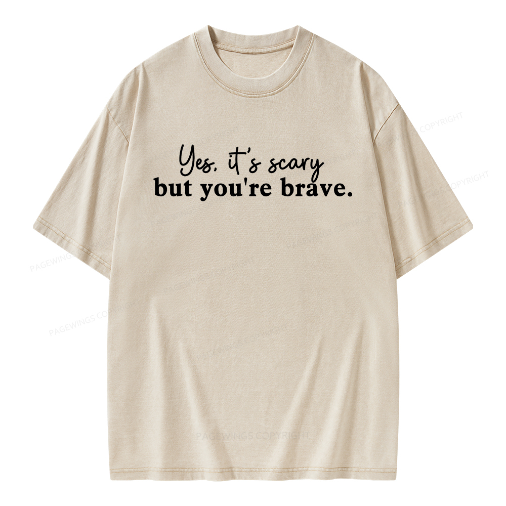 Pagewings Yes It's Scary Unisex Washed T-shirt