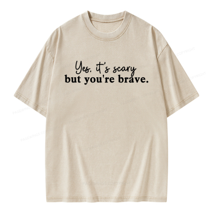 Pagewings Yes It's Scary Unisex Washed T-shirt